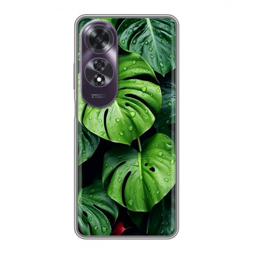 Дизайнерский силиконовый чехол для OPPO A60 Листья