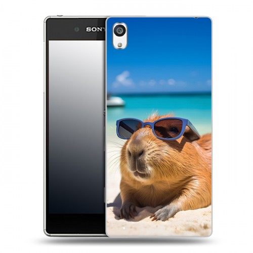 Дизайнерский пластиковый чехол для Sony Xperia E5 Капибара