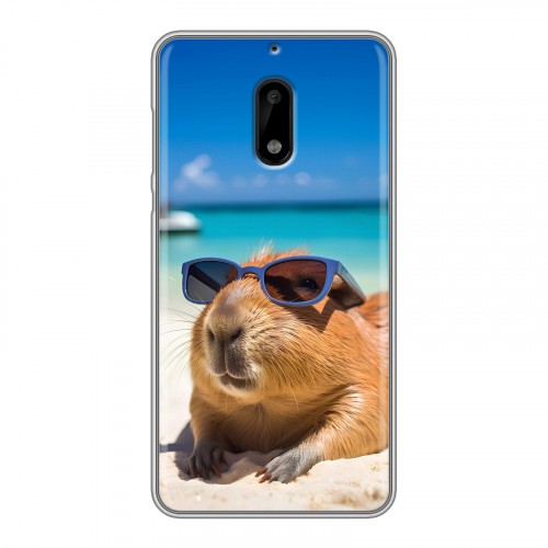 Дизайнерский пластиковый чехол для Nokia 6 Капибара
