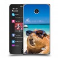 Дизайнерский пластиковый чехол для Nokia X Капибара