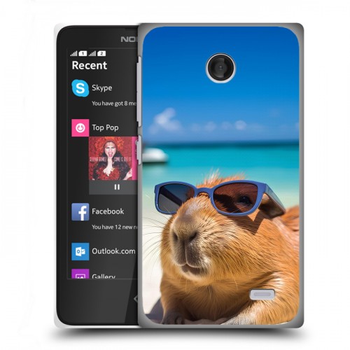 Дизайнерский пластиковый чехол для Nokia X Капибара