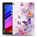 Дизайнерский силиконовый чехол для ASUS ZenPad 10 цветы бабочки