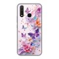 Дизайнерский силиконовый чехол для Vivo Y19 цветы бабочки