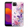 Дизайнерский силиконовый чехол для Huawei Honor 9S цветы бабочки