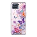 Дизайнерский силиконовый чехол для OPPO Reno4 Lite цветы бабочки