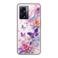 Дизайнерский силиконовый чехол для OPPO A57 5G цветы бабочки