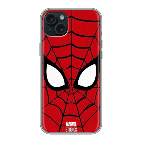 Дизайнерский силиконовый чехол для Iphone 15 Plus человек паук spiderman