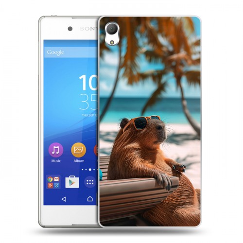 Дизайнерский пластиковый чехол для Sony Xperia Z3+ Капибара