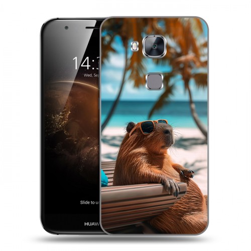 Дизайнерский пластиковый чехол для Huawei G8 Капибара
