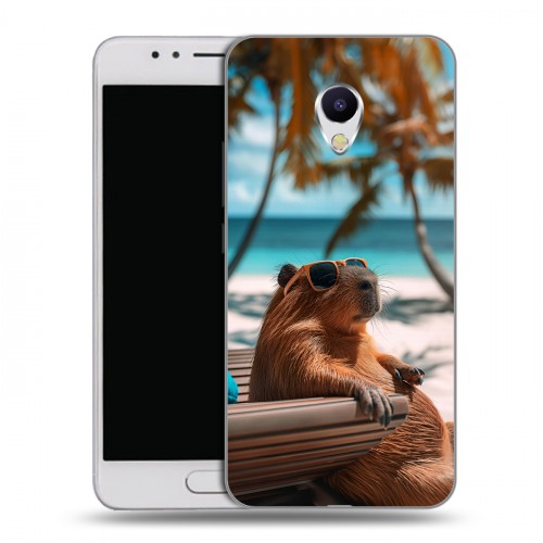 Дизайнерский пластиковый чехол для Meizu M5s Капибара