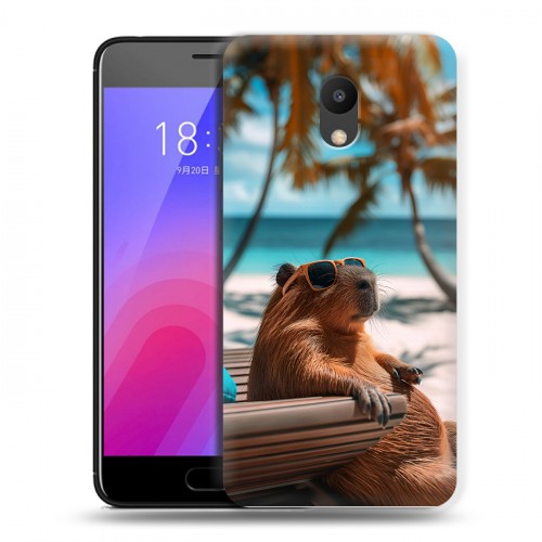Дизайнерский пластиковый чехол для Meizu M6 Капибара