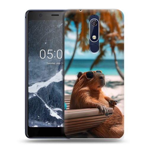 Дизайнерский пластиковый чехол для Nokia 5.1 Капибара