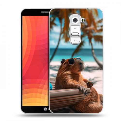 Дизайнерский пластиковый чехол для LG Optimus G2 Капибара