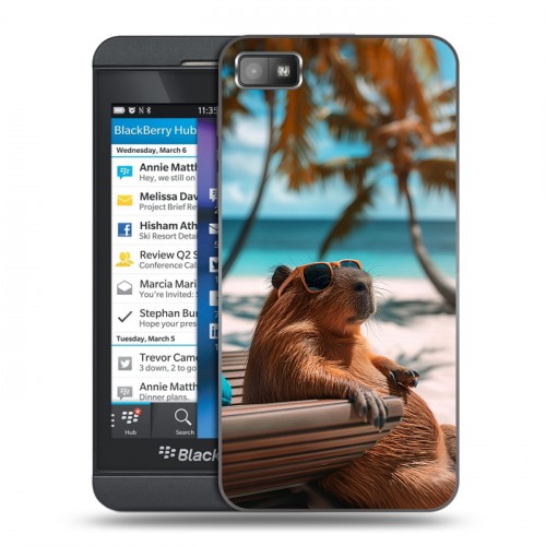 Дизайнерский пластиковый чехол для BlackBerry Z10 Капибара