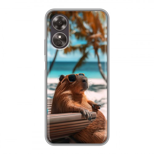 Дизайнерский пластиковый чехол для OPPO A17 Капибара
