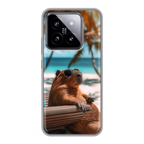 Дизайнерский силиконовый чехол для Xiaomi 14 Капибара