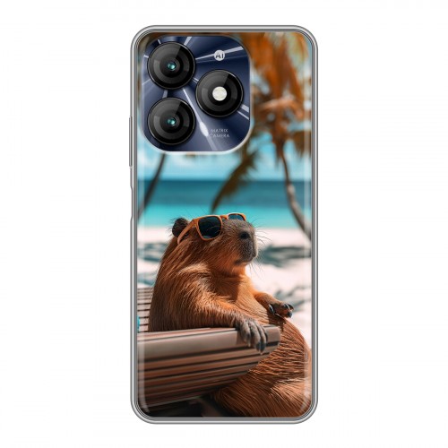 Дизайнерский силиконовый чехол для Itel A70 Капибара