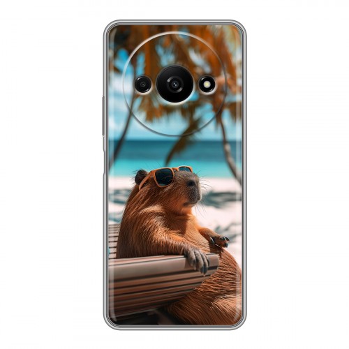 Дизайнерский силиконовый чехол для Xiaomi RedMi A3 Капибара