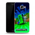 Дизайнерский пластиковый чехол для Samsung Galaxy C5 Майнкрафт