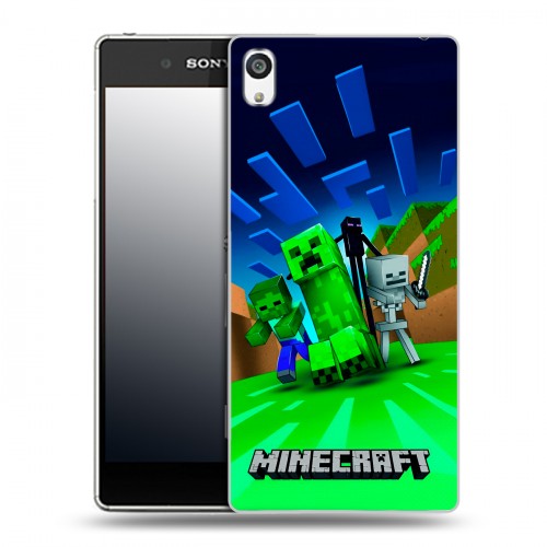 Дизайнерский пластиковый чехол для Sony Xperia E5 Майнкрафт