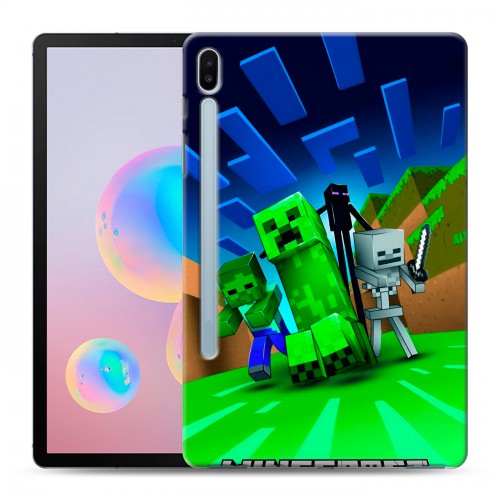 Дизайнерский силиконовый чехол для Samsung Galaxy Tab S6 Майнкрафт