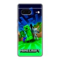 Дизайнерский силиконовый чехол для Google Pixel 7 Майнкрафт