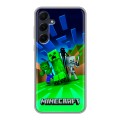 Дизайнерский силиконовый чехол для Samsung Galaxy A55 Майнкрафт