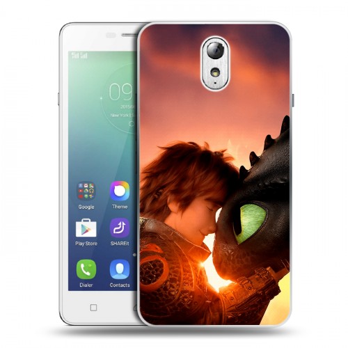 Дизайнерский силиконовый чехол для Lenovo Vibe P1m Как приручить дракона