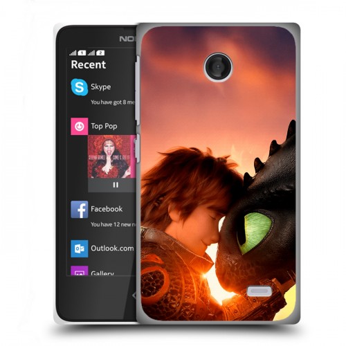 Дизайнерский пластиковый чехол для Nokia X Как приручить дракона
