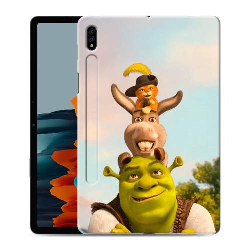 Дизайнерский силиконовый чехол для Samsung Galaxy Tab S7 Шрек Shrek