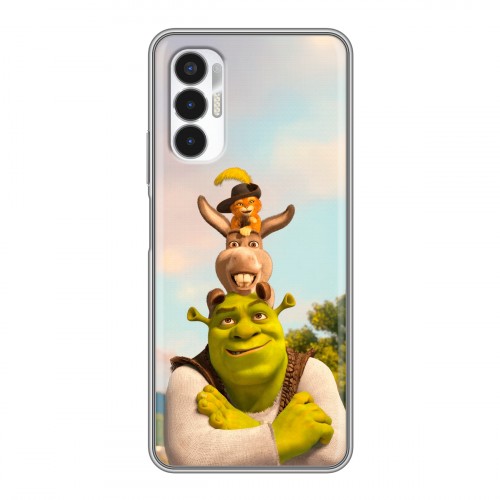 Дизайнерский силиконовый чехол для Tecno Pova 3 Шрек Shrek