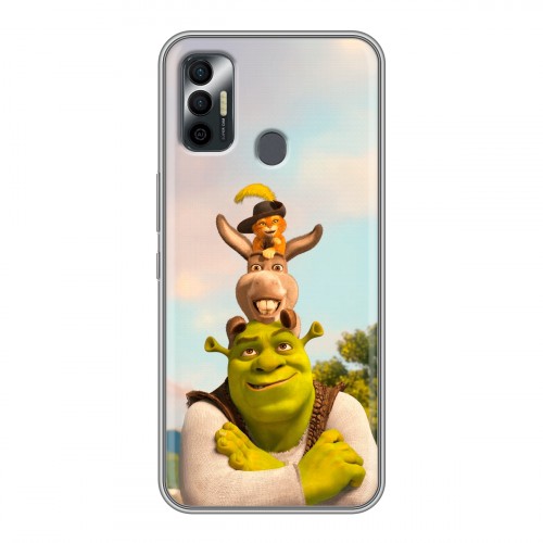 Дизайнерский силиконовый чехол для Tecno Spark 7 Шрек Shrek
