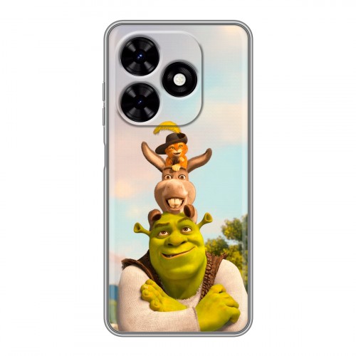 Дизайнерский силиконовый чехол для Tecno Spark Go 2024 Шрек Shrek