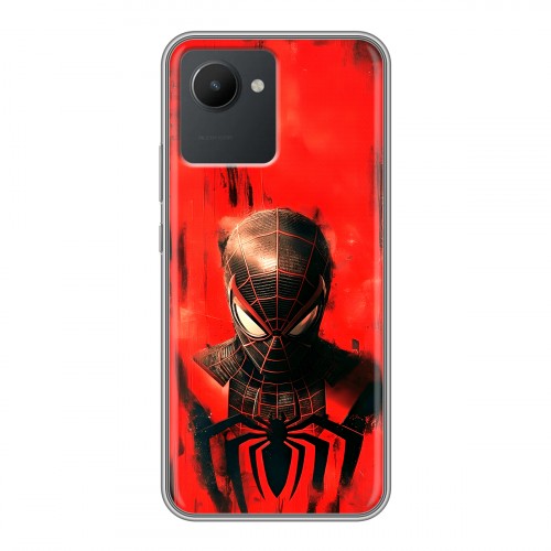 Дизайнерский силиконовый чехол для Realme C30 человек паук spiderman