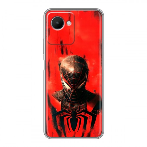 Дизайнерский силиконовый чехол для Realme C30s человек паук spiderman