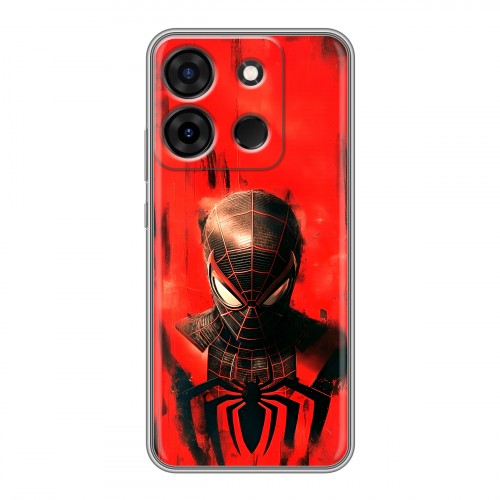 Дизайнерский силиконовый чехол для Infinix Smart 7 человек паук spiderman