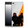 Дизайнерский пластиковый чехол для Sony Xperia E5 Контер страйк Counter strike