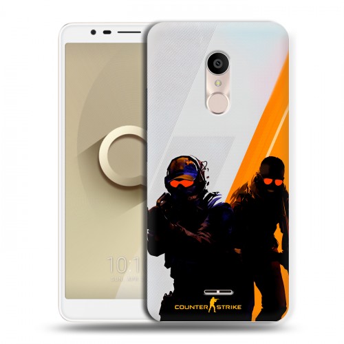 Дизайнерский силиконовый чехол для Alcatel 3C Контер страйк Counter strike