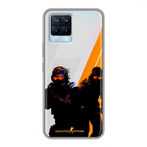 Дизайнерский силиконовый чехол для Realme 8 Контер страйк Counter strike