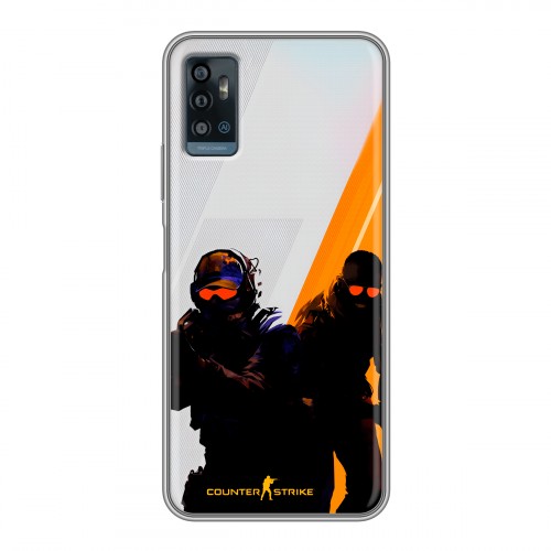 Дизайнерский силиконовый чехол для ZTE Blade A71 Контер страйк Counter strike