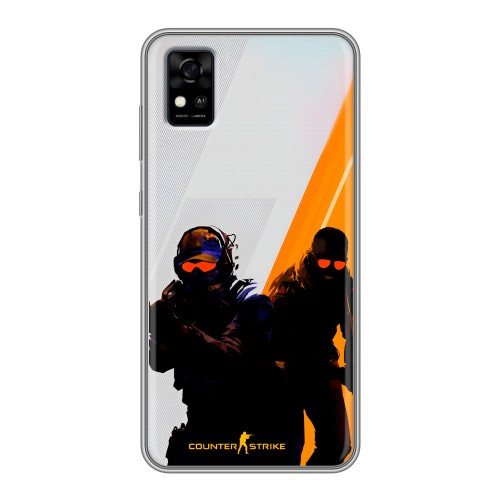 Дизайнерский силиконовый чехол для ZTE Blade A31 Контер страйк Counter strike