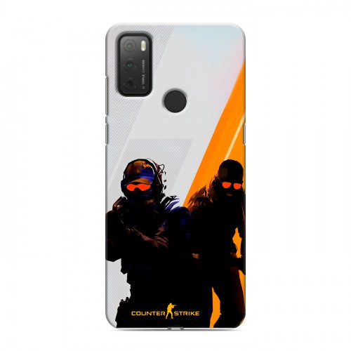 Дизайнерский силиконовый чехол для Alcatel 3L (2021) Контер страйк Counter strike