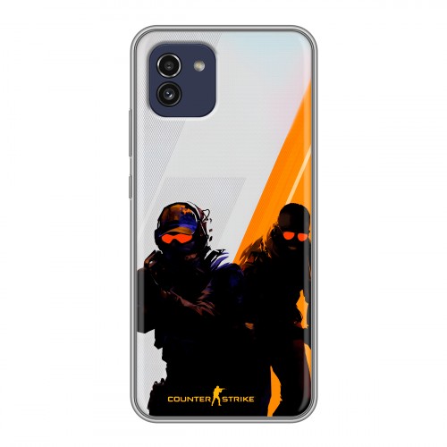 Дизайнерский силиконовый чехол для Samsung Galaxy A03 Контер страйк Counter strike