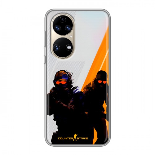Дизайнерский силиконовый чехол для Huawei P50 Pro Контер страйк Counter strike