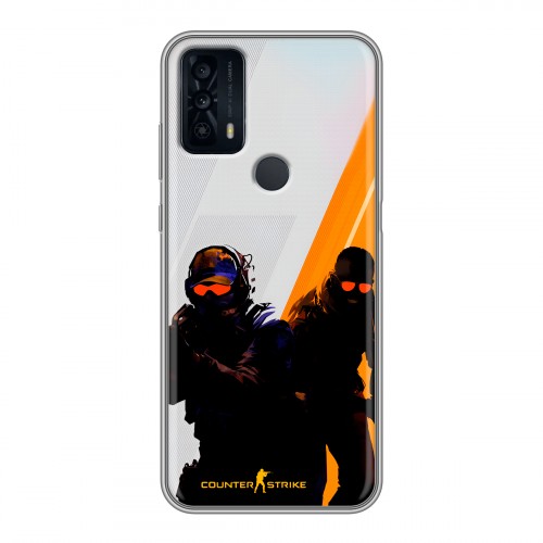 Дизайнерский силиконовый чехол для TCL 20B Контер страйк Counter strike
