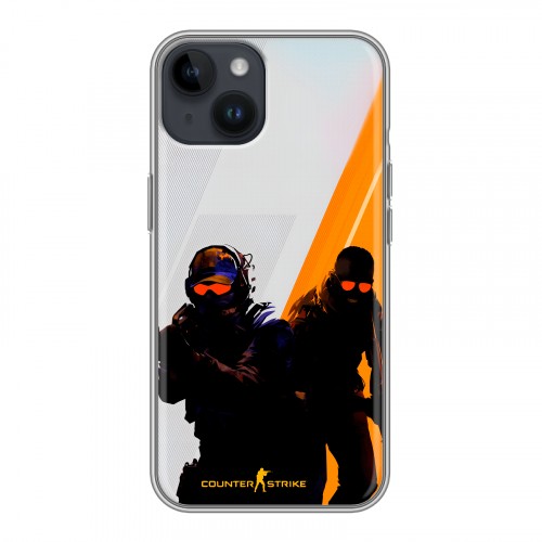 Дизайнерский силиконовый чехол для Iphone 14 Контер страйк Counter strike
