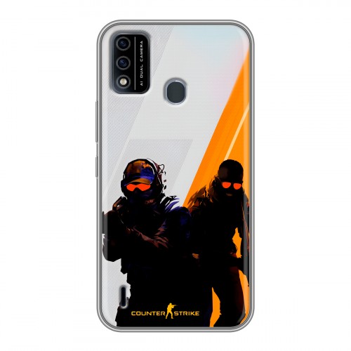 Дизайнерский силиконовый чехол для Itel A48 Контер страйк Counter strike
