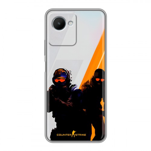 Дизайнерский силиконовый чехол для Realme C30s Контер страйк Counter strike