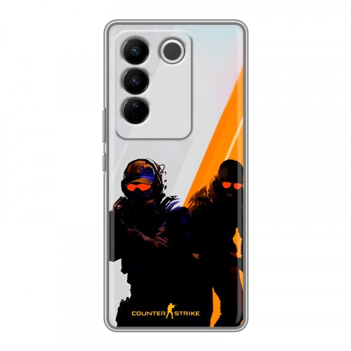 Дизайнерский силиконовый чехол для Vivo V27 Контер страйк Counter strike