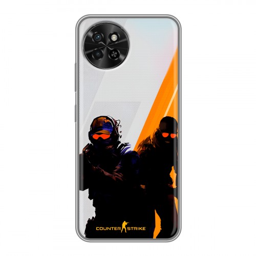 Дизайнерский силиконовый чехол для Itel S23 Контер страйк Counter strike
